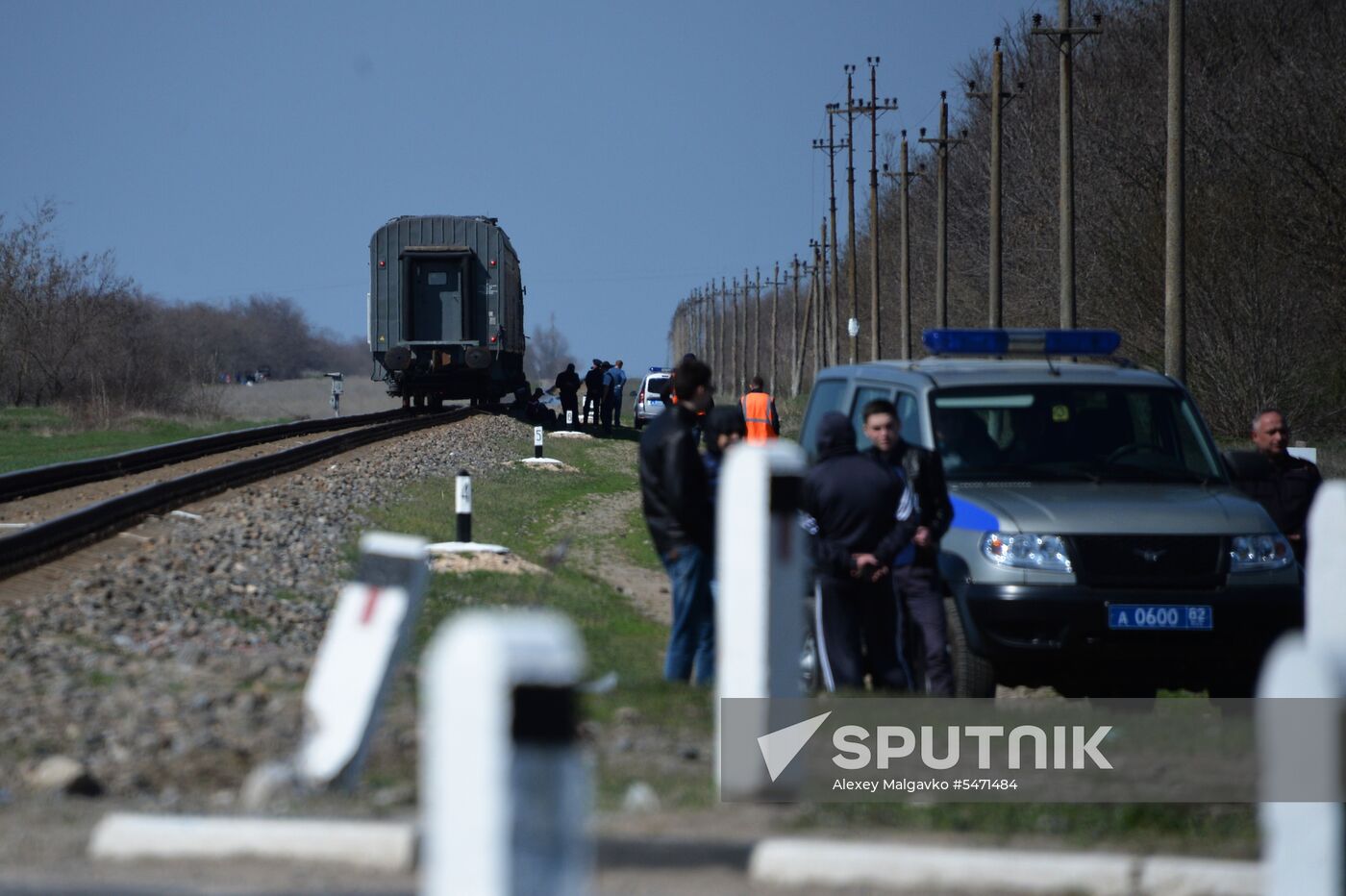 Road accident aftermath in Crimea