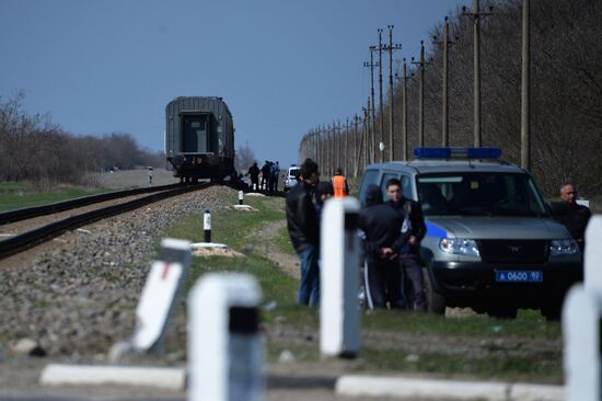 Road accident aftermath in Crimea