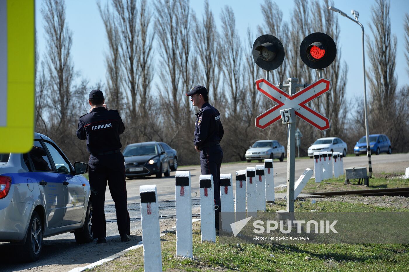Road accident aftermath in Crimea