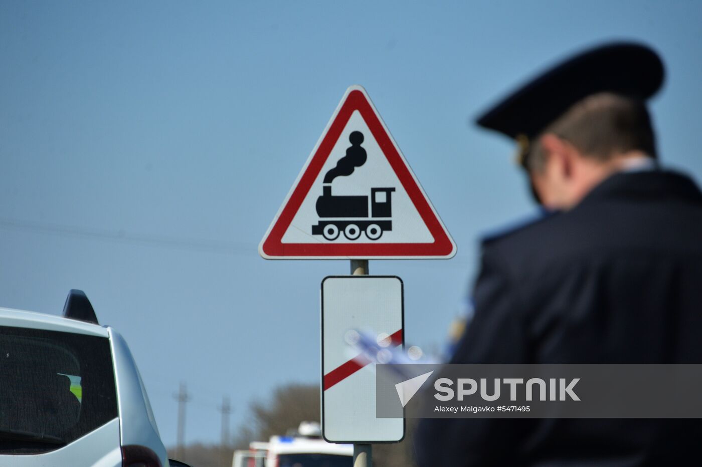 Road accident aftermath in Crimea