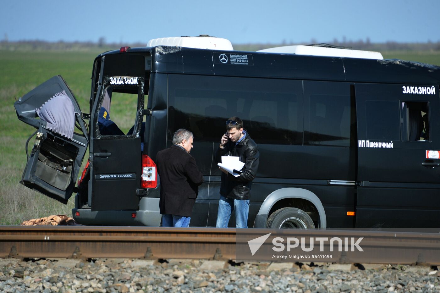 Road accident aftermath in Crimea