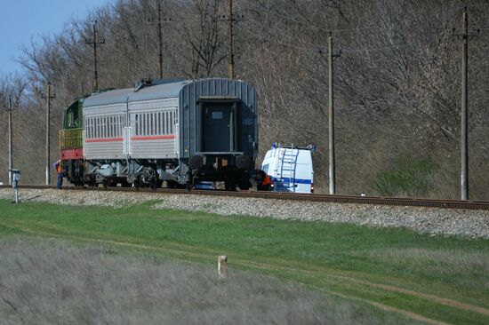Road accident aftermath in Crimea