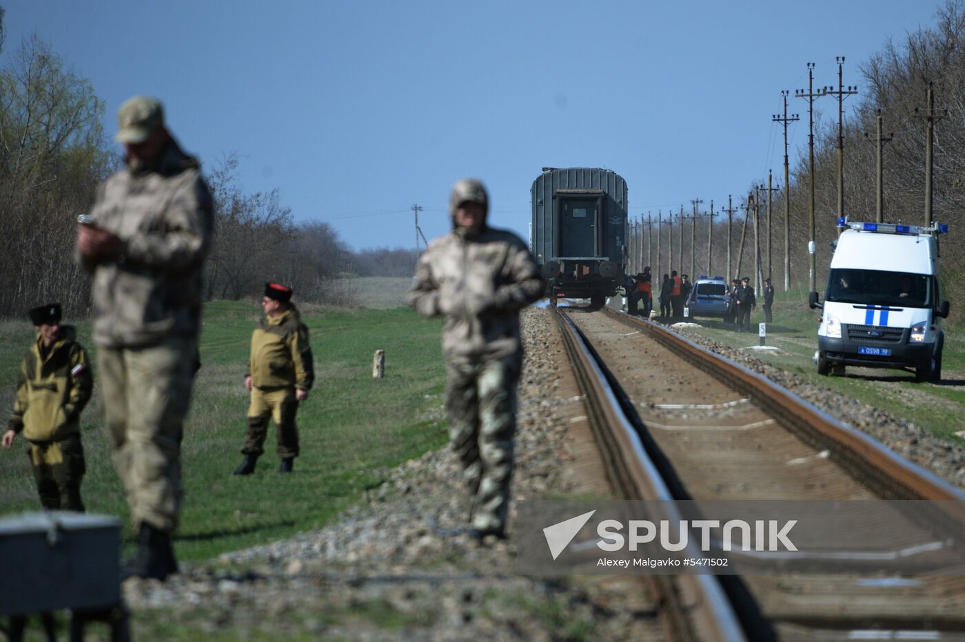Road accident aftermath in Crimea