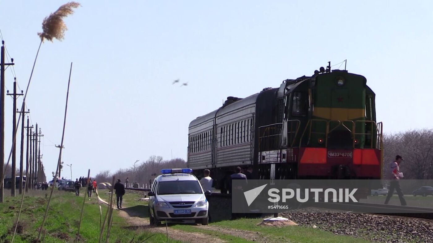 Road accident aftermath in Crimea