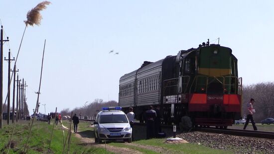 Road accident aftermath in Crimea