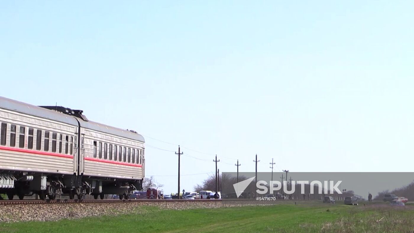 Road accident aftermath in Crimea