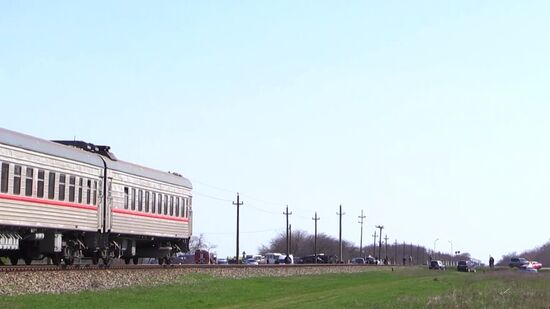 Road accident aftermath in Crimea
