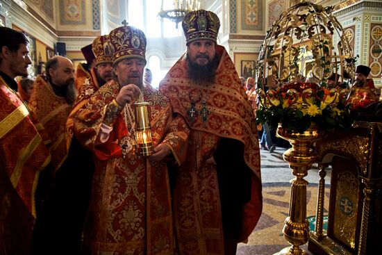 Holy Flame is welcomed in Sevastopol