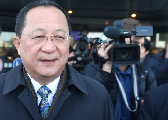 North Korean Foreign Minister Ri Yong Ho arrives in Moscow