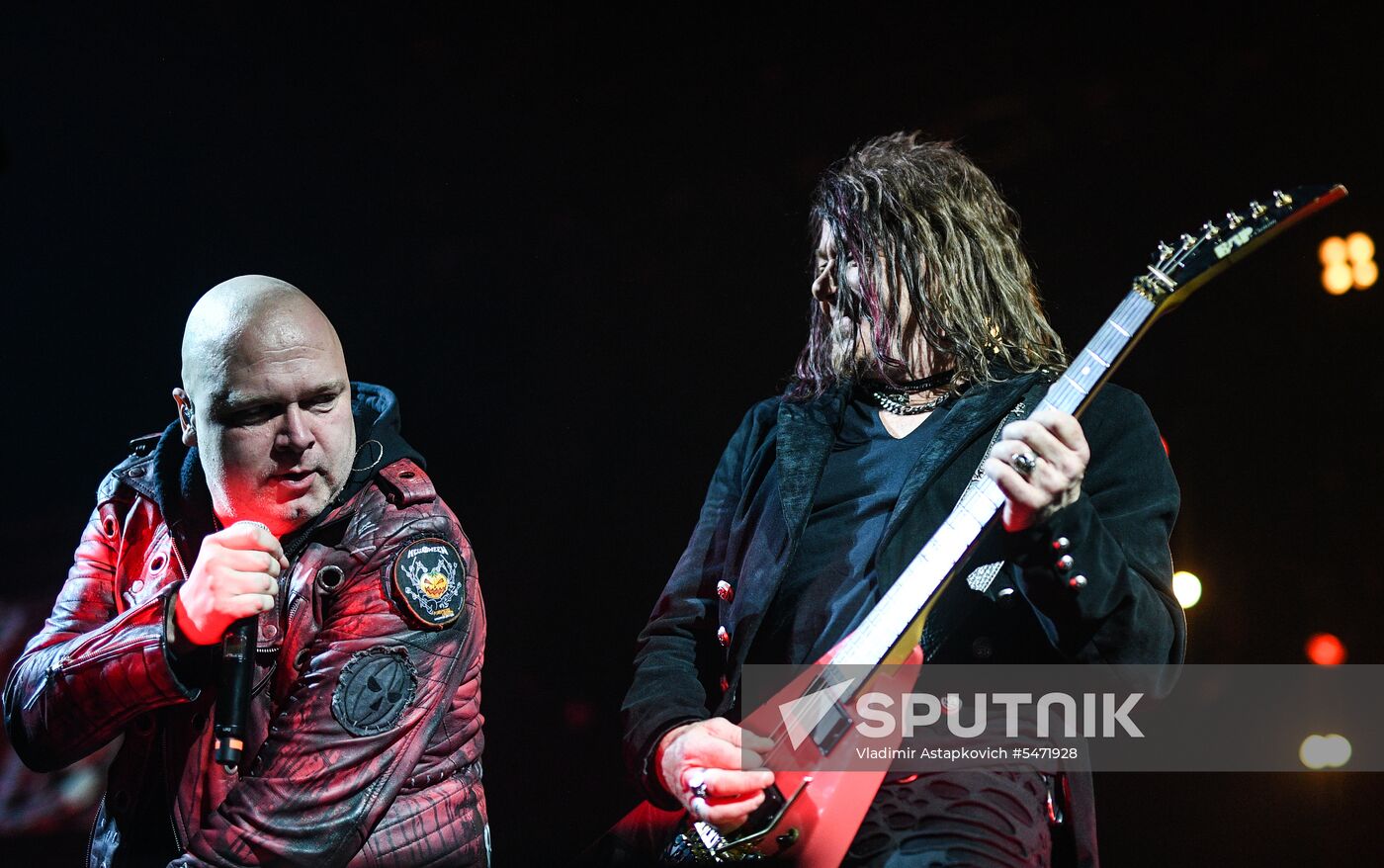 Helloween band performs in Moscow
