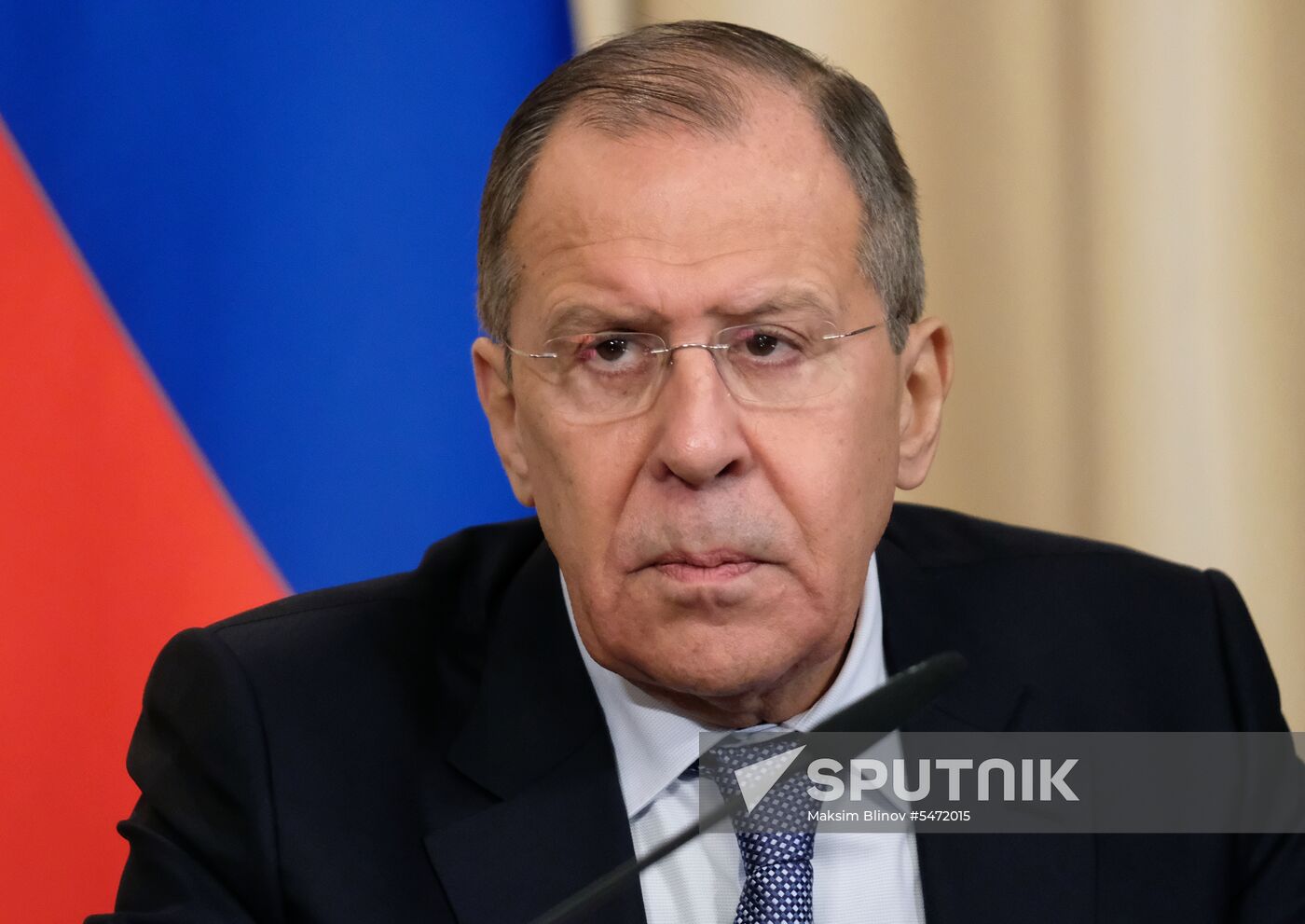 Russia's Foreign Minister Sergei Lavrov meets with his Tajikistan's counterpart Sirodjidin Aslov