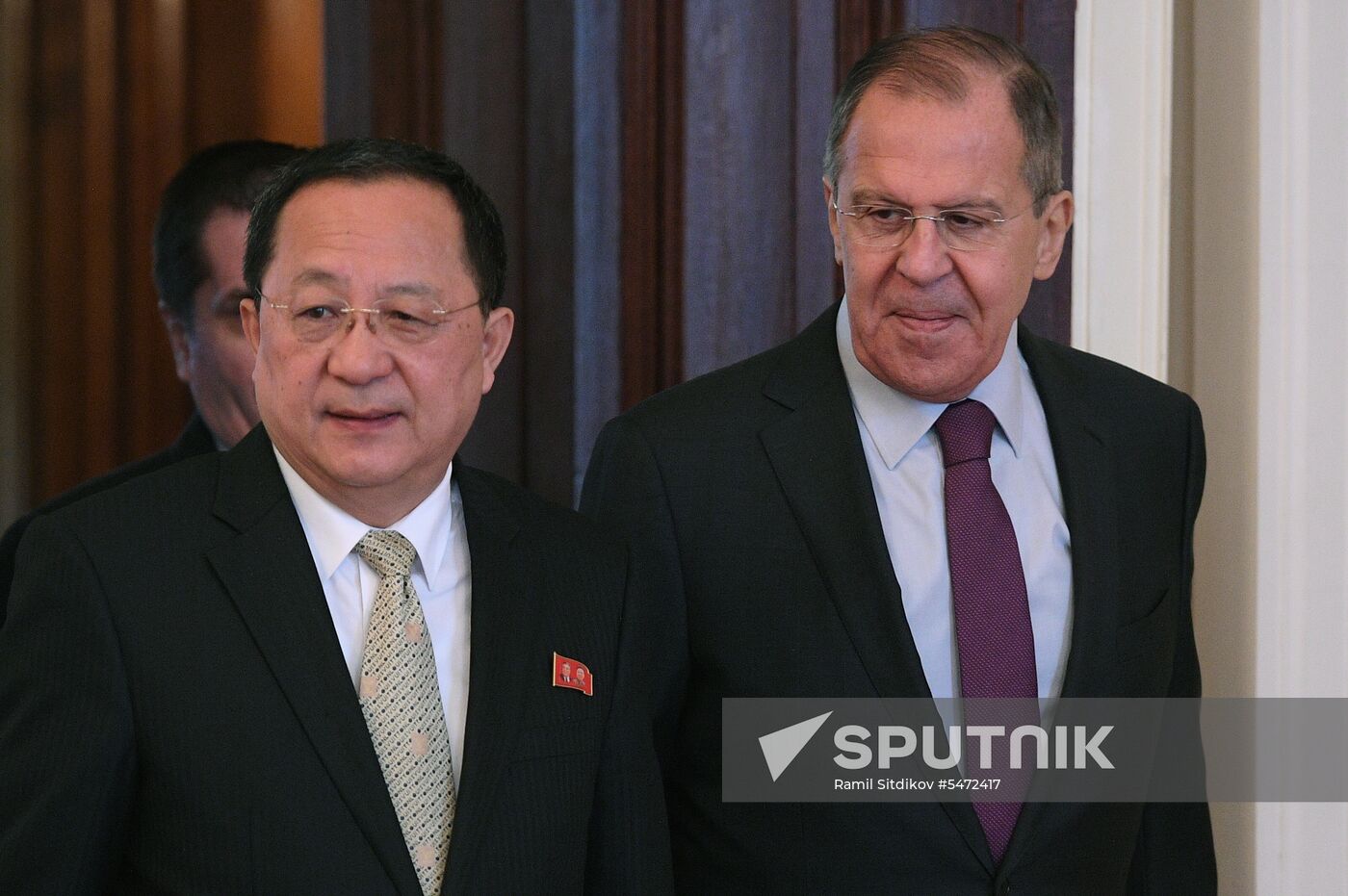 Russian Foreign Minister Lavrov meets with North Korean counterpart, Ri Yong-ho