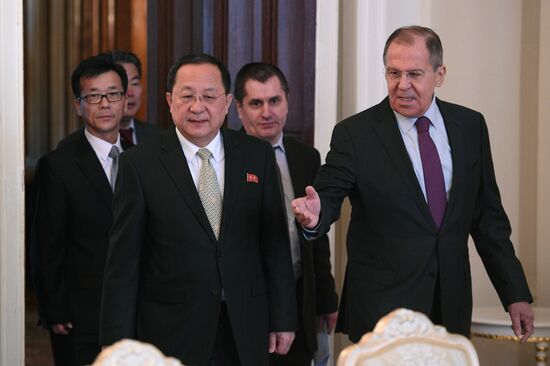 Russian Foreign Minister Lavrov meets with North Korean counterpart, Ri Yong-ho