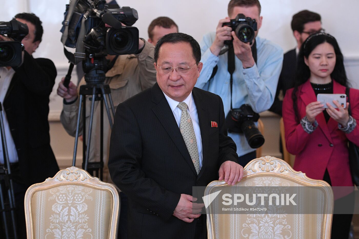 Russian Foreign Minister Lavrov meets with North Korean counterpart, Ri Yong-ho