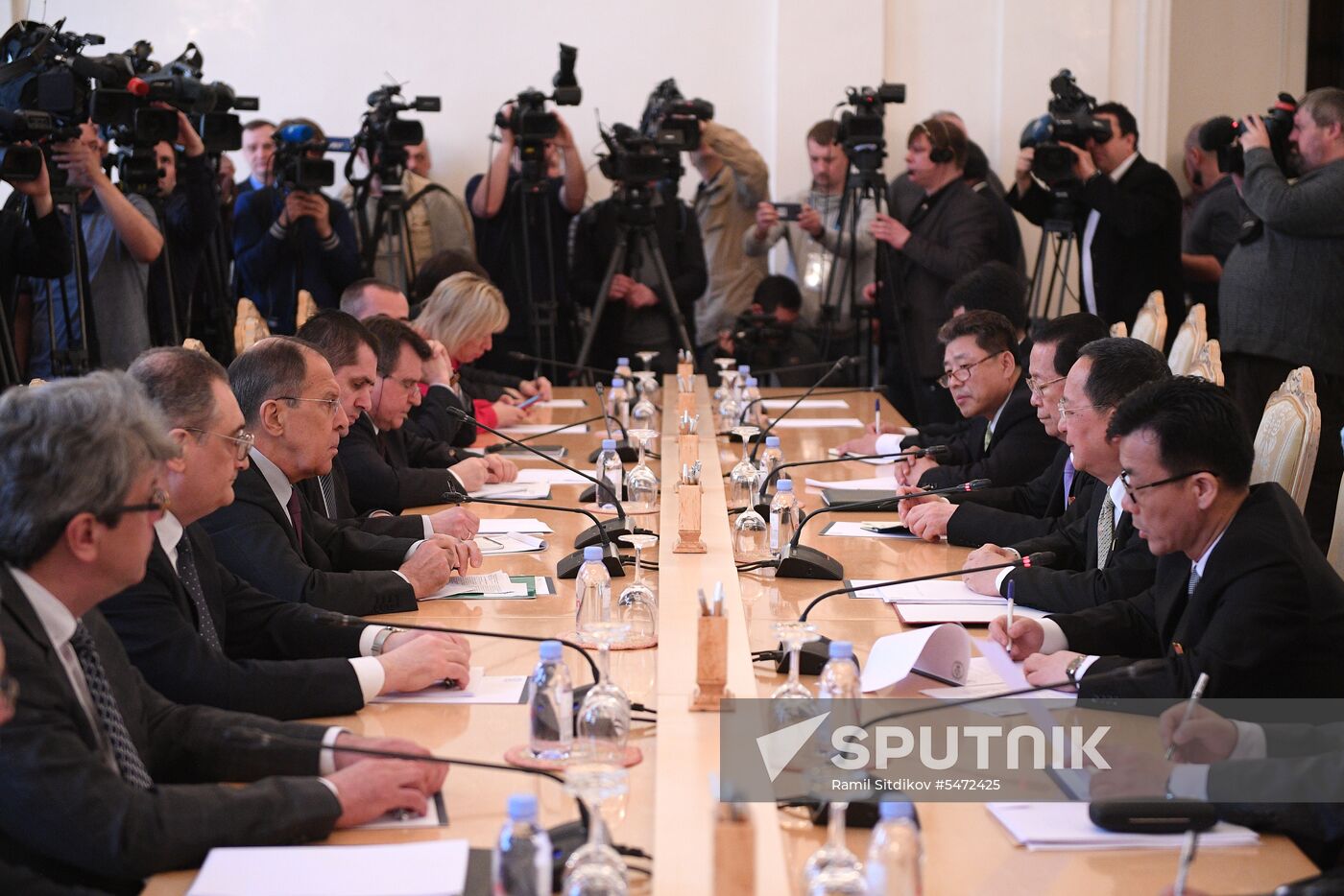 Russian Foreign Minister Lavrov meets with North Korean counterpart, Ri Yong-ho