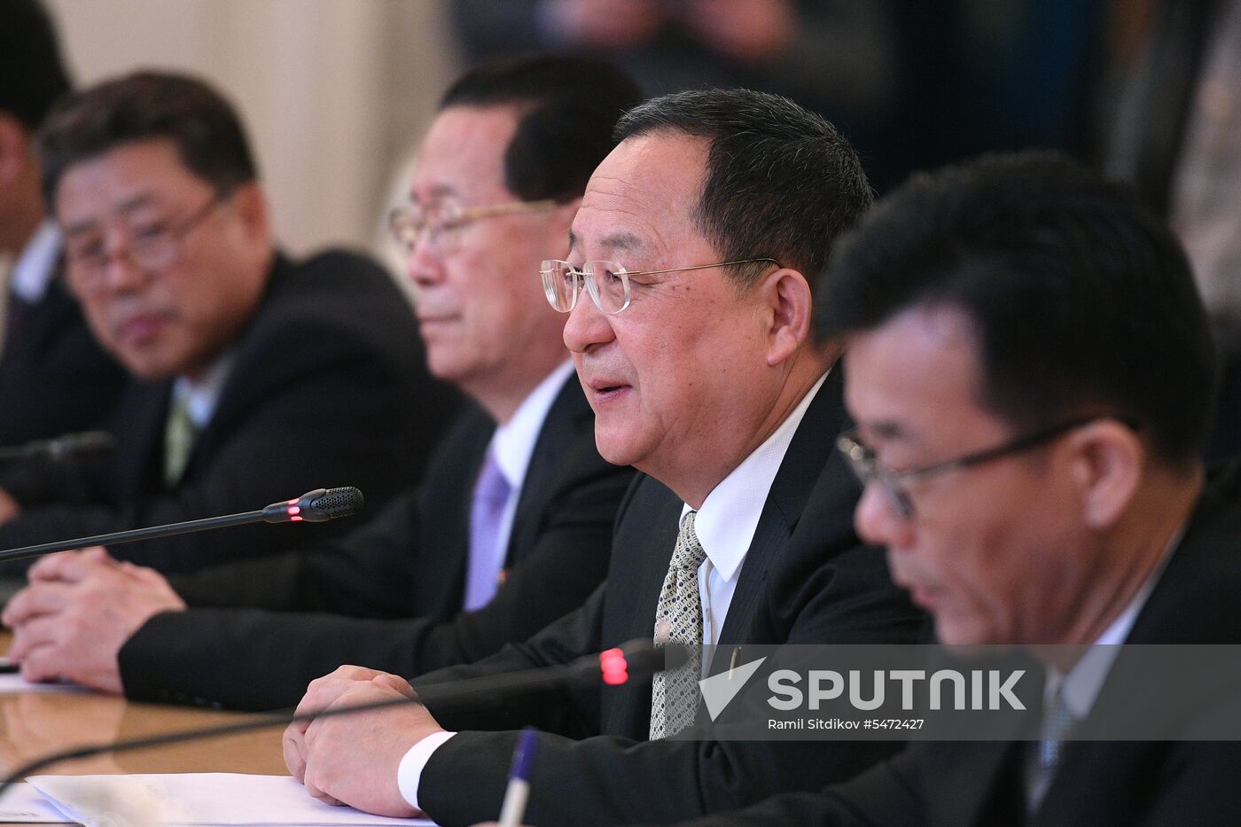 Russian Foreign Minister Lavrov meets with North Korean counterpart, Ri Yong-ho