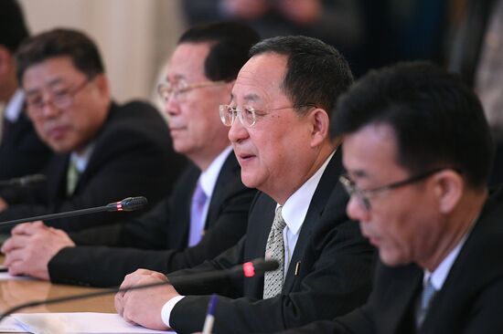 Russian Foreign Minister Lavrov meets with North Korean counterpart, Ri Yong-ho
