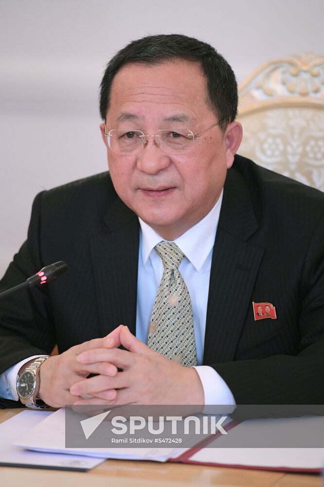 Russian Foreign Minister Lavrov meets with North Korean counterpart, Ri Yong-ho