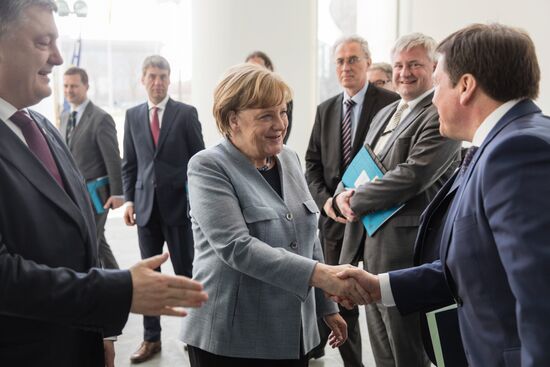 Ukrainian President Petro Poroshenko's visit to Germany