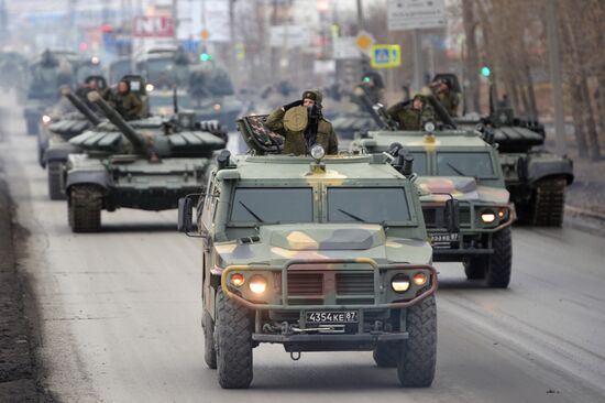 Victory Parade rehearsal in Yekaterinburg