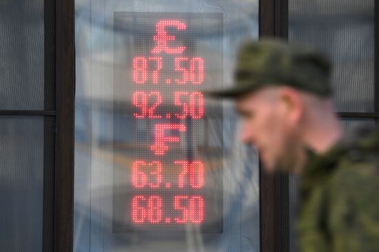 Foreign currency rates in Moscow