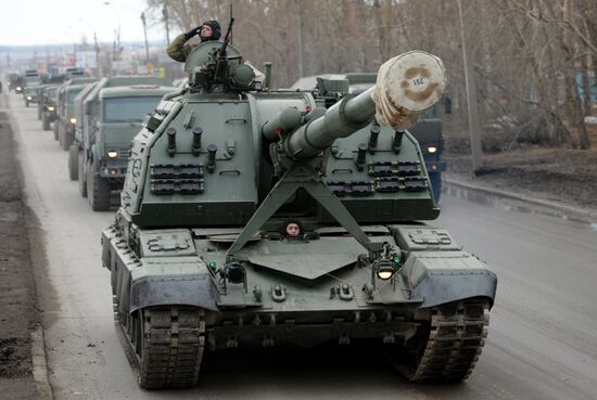 Victory Parade rehearsal in Yekaterinburg