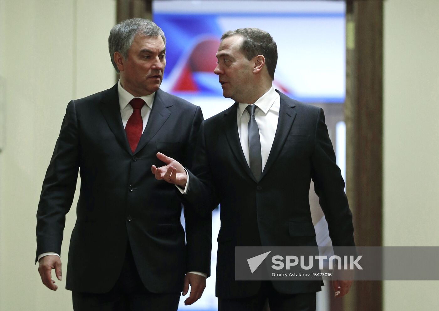 Prime Minister Dmitry Medvedev speaks at State Duma