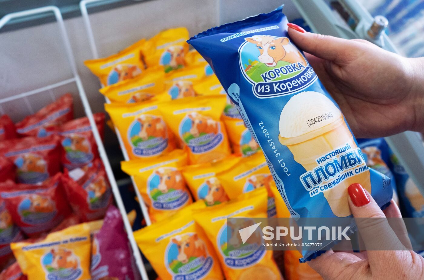Korenovka cow ice cream production