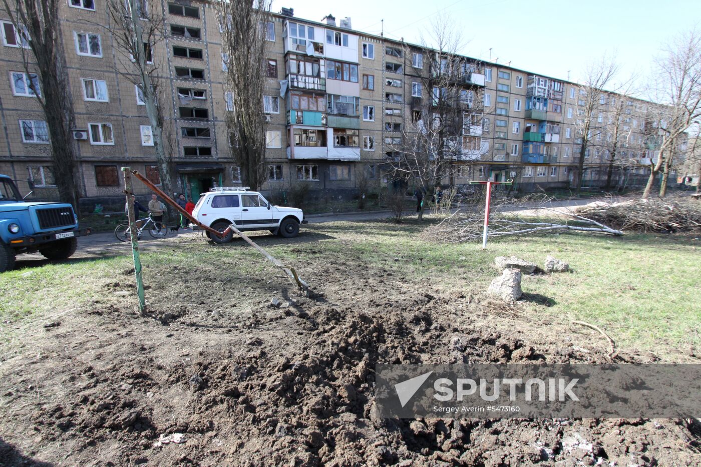 Aftermath of night shelling in Donetsk