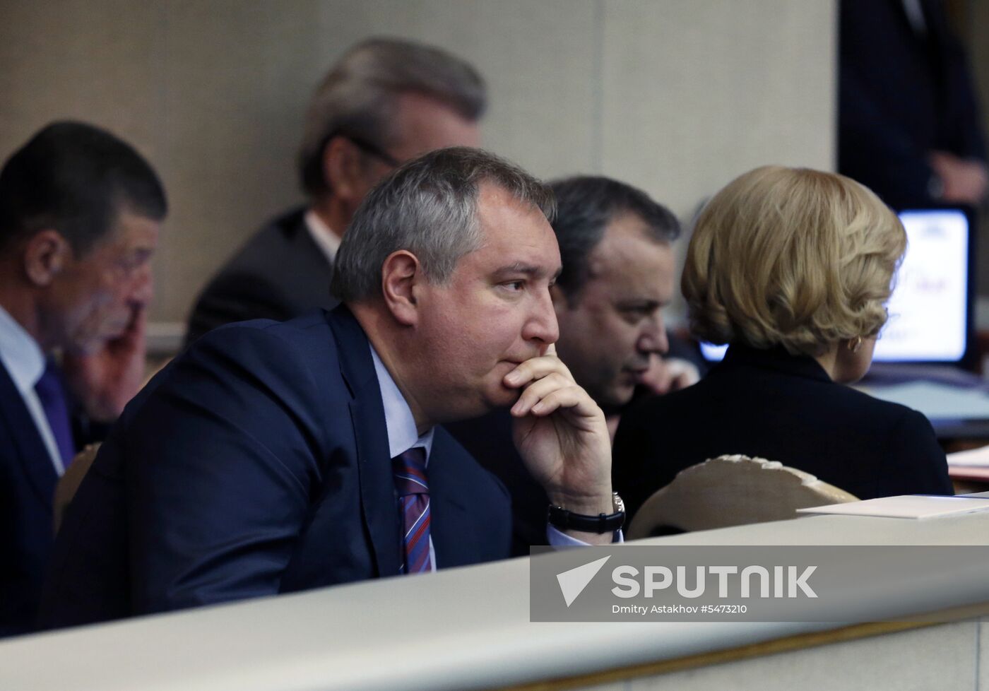 Prime Minister Dmitry Medvedev speaks at State Duma