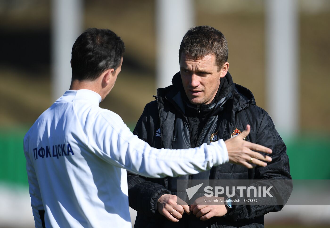 Football. UEFA Europa League. PFC CSKA's training session