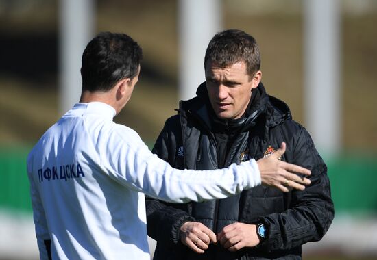 Football. UEFA Europa League. PFC CSKA's training session