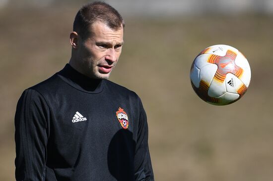 Football. UEFA Europa League. PFC CSKA's training session