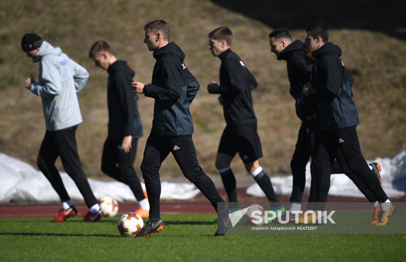 Football. UEFA Europa League. PFC CSKA's training session