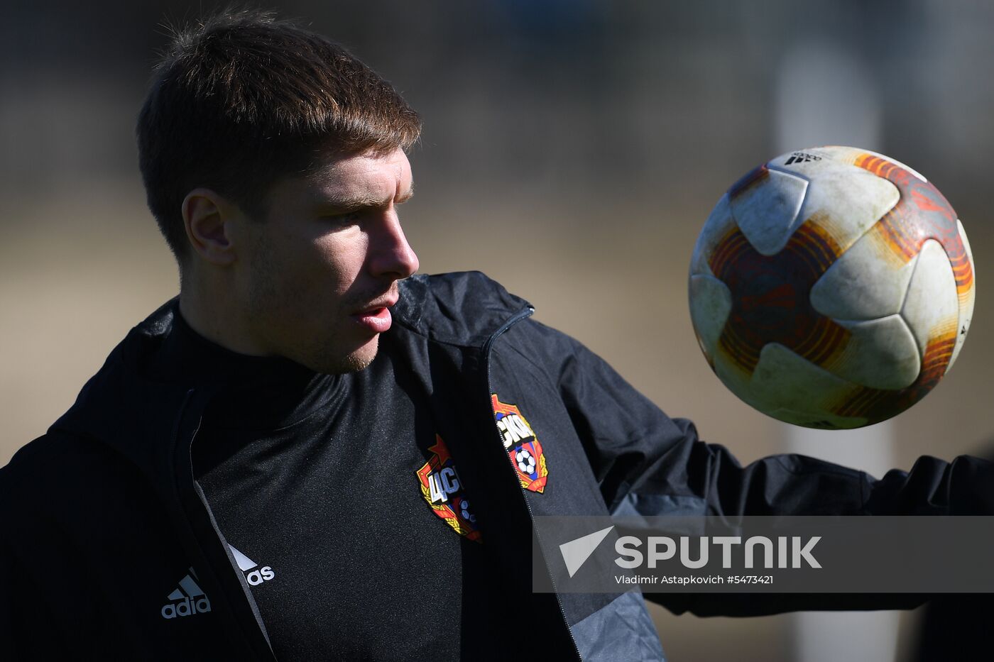 Football. UEFA Europa League. PFC CSKA's training session