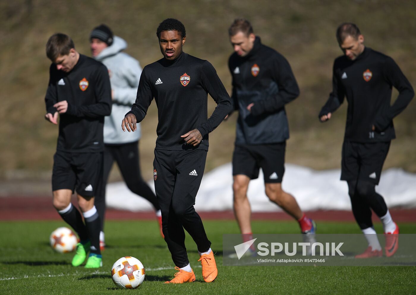 Football. UEFA Europa League. PFC CSKA's training session