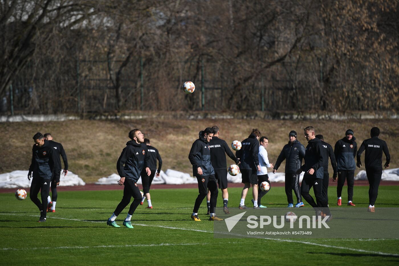 Football. UEFA Europa League. PFC CSKA's training session