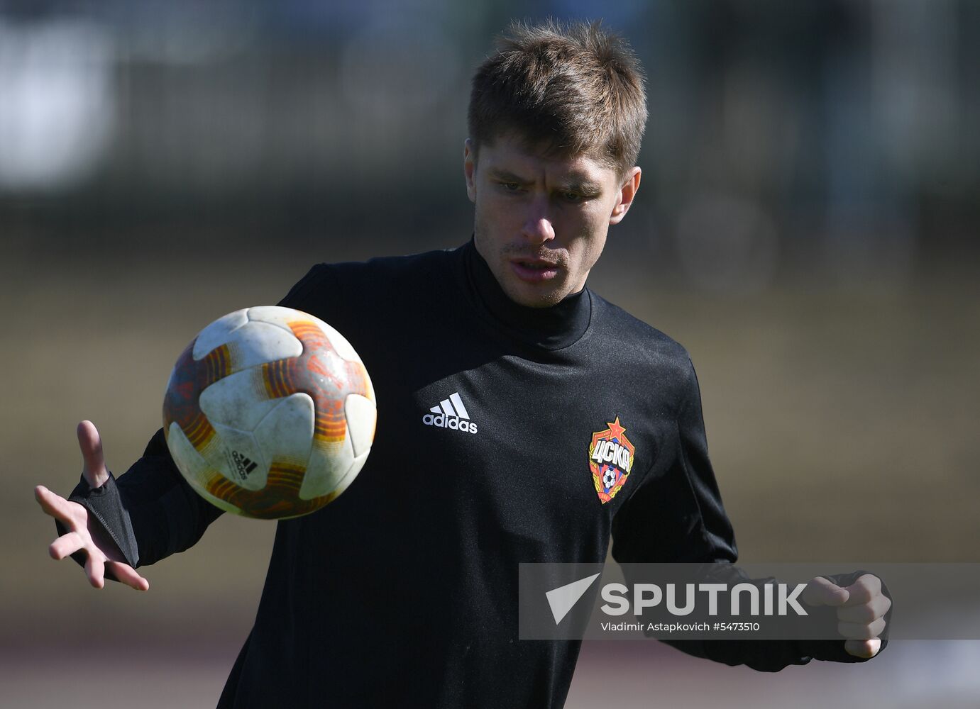 Football. UEFA Europa League. PFC CSKA's training session