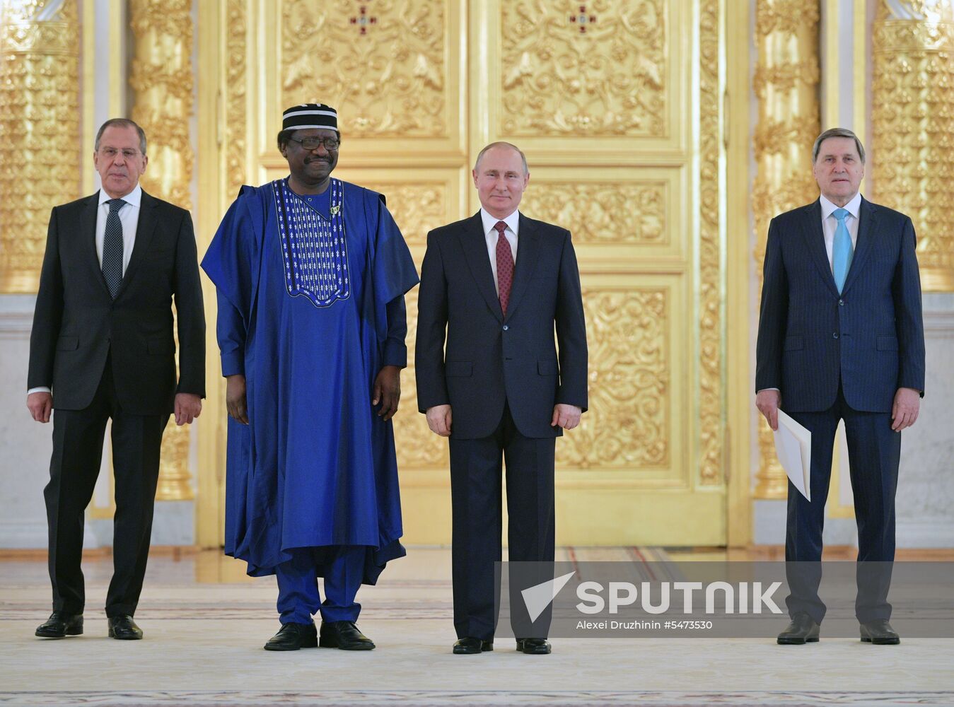 Russian President Vladimir Putin receives credentials from foreign ambassadors