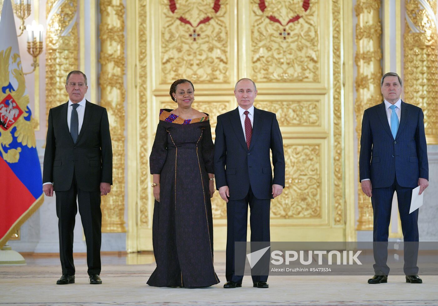 Russian President Vladimir Putin receives credentials from foreign ambassadors