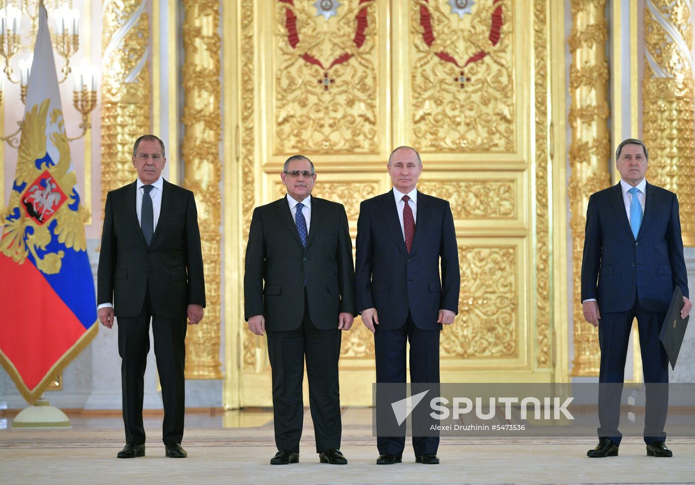 Russian President Vladimir Putin receives credentials from foreign ambassadors