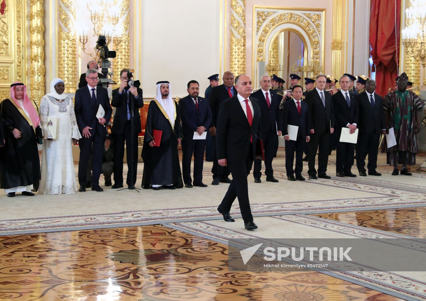 Russian President Vladimir Putin receives credentials from foreign ambassadors