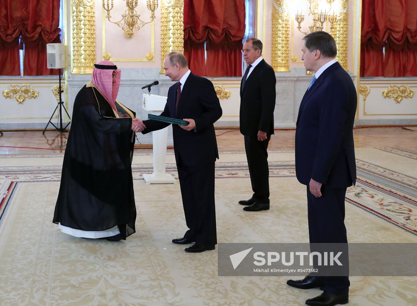 Russian President Vladimir Putin receives credentials from foreign ambassadors