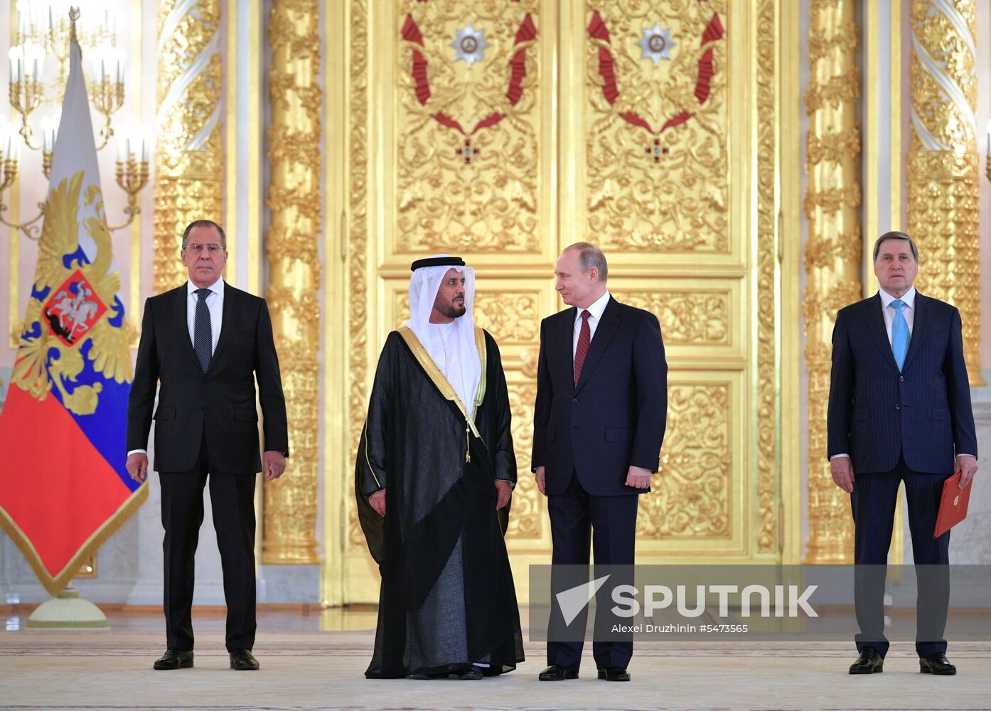 Russian President Vladimir Putin receives credentials from foreign ambassadors