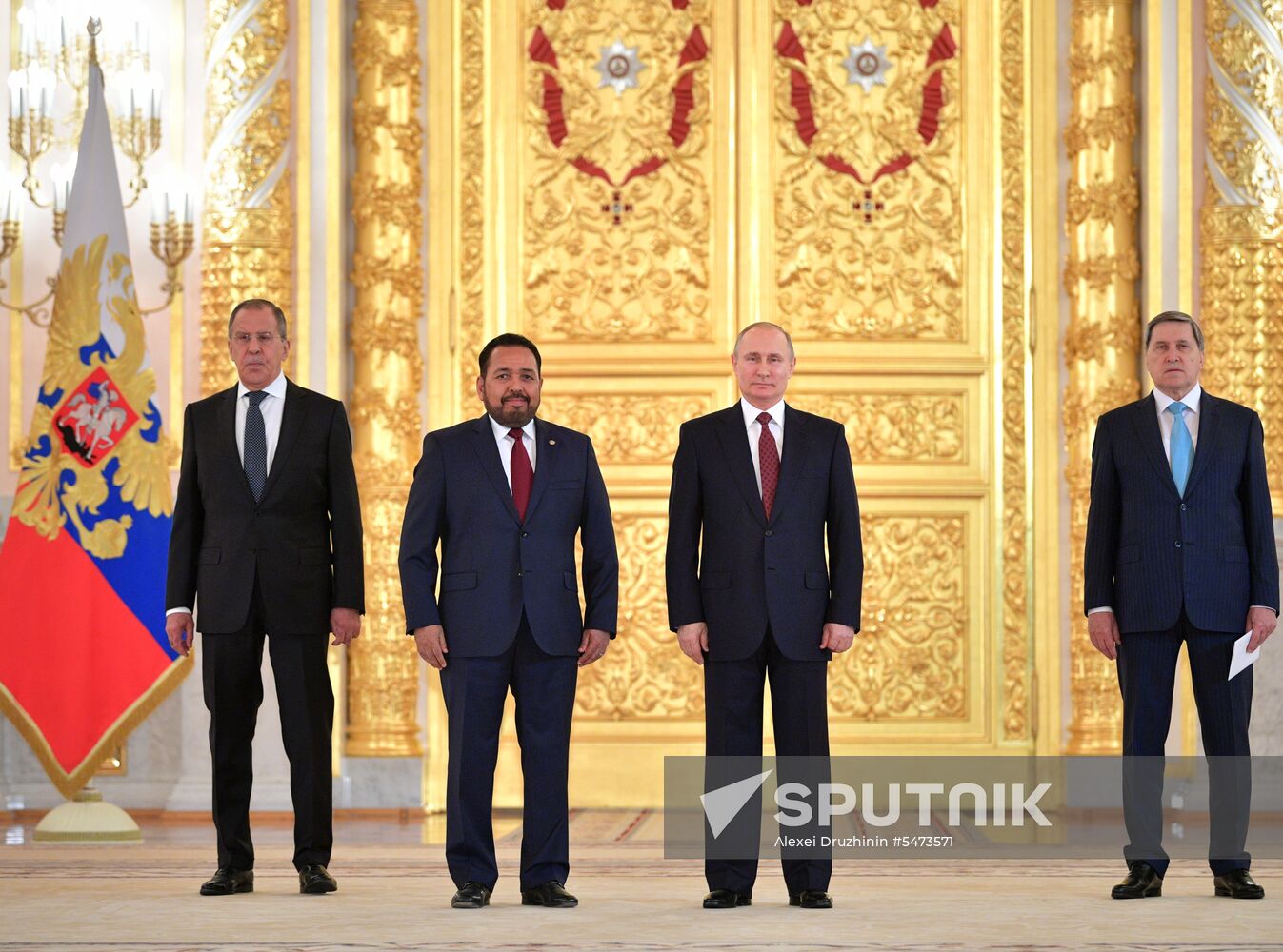 Russian President Vladimir Putin receives credentials from foreign ambassadors
