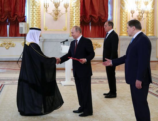 Russian President Vladimir Putin receives credentials from foreign ambassadors
