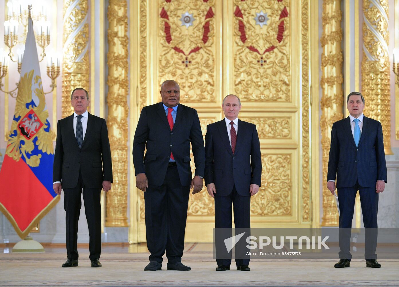 Russian President Vladimir Putin receives credentials from foreign ambassadors