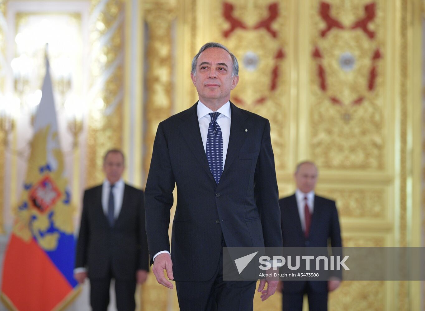 Russian President Vladimir Putin receives credentials from foreign ambassadors