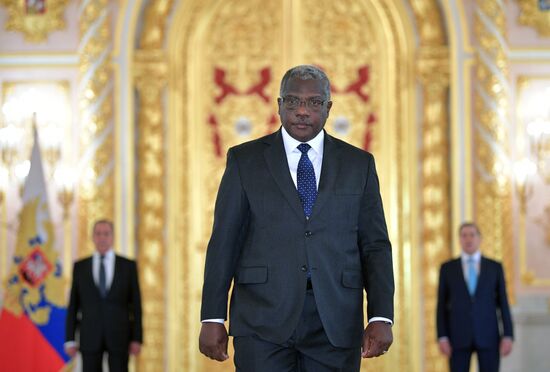 Russian President Vladimir Putin receives credentials from foreign ambassadors