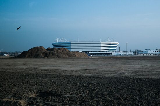 Football. Kaliningrad Stadium hosts first official match